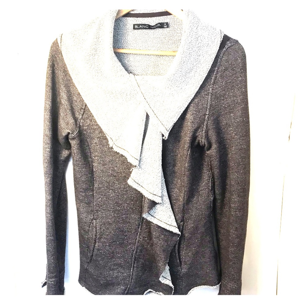 Blanc Noir asymmetrical zip up
